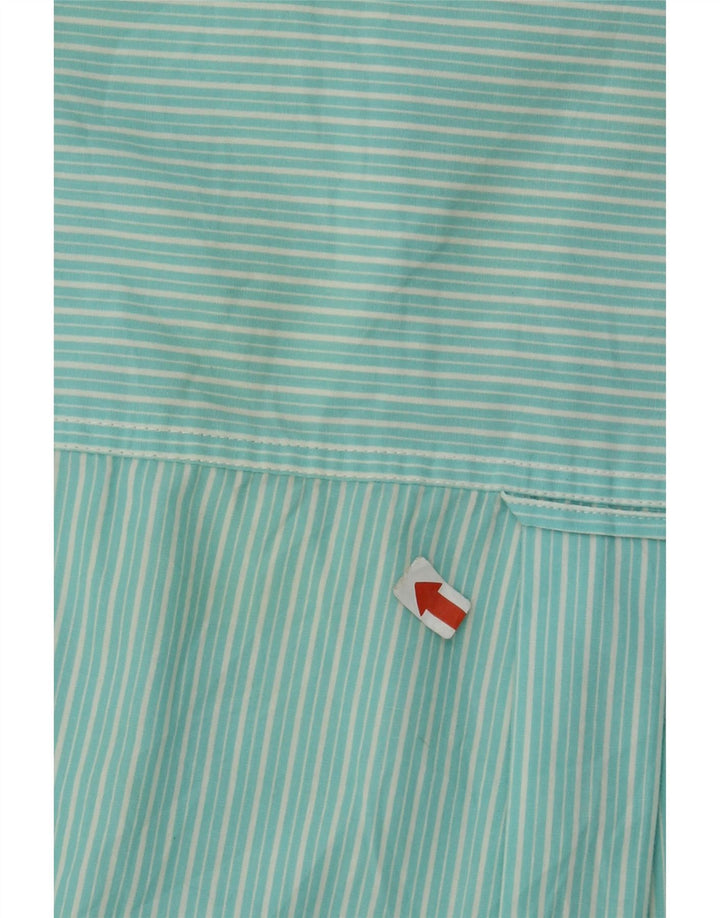 CHAPS Mens Easy Care Shirt 3XL Blue Pinstripe Cotton Vintage Chaps and Second-Hand Chaps from Messina Hembry 