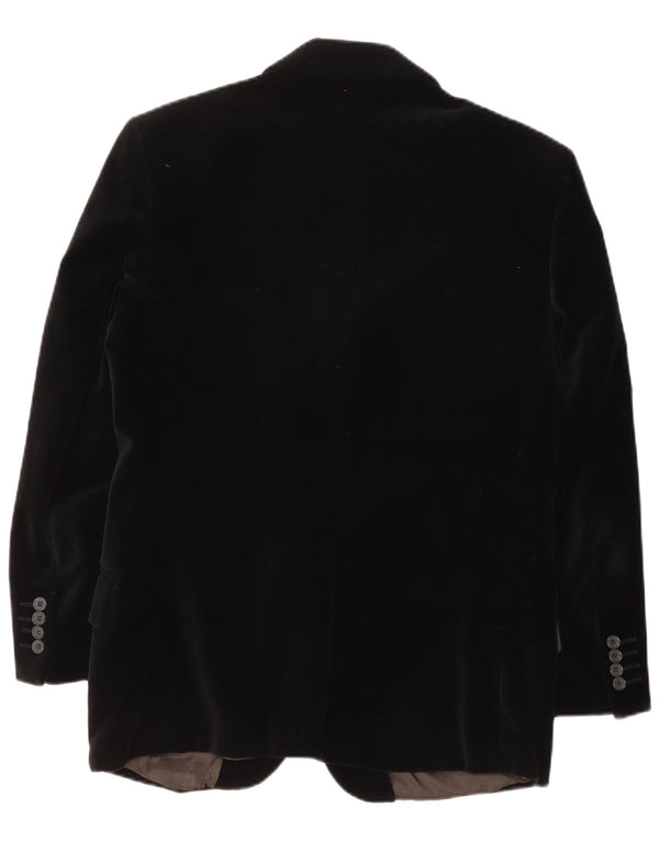 Vintage Ανδρικό βελούδινο σακάκι με 3 κουμπιά UK 38 Medium Black