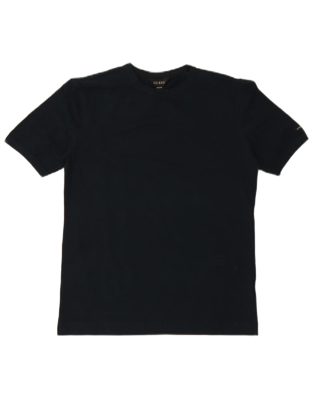 GUESS Γυναικείο T-Shirt Top UK 12 Medium Navy Blue Cotton