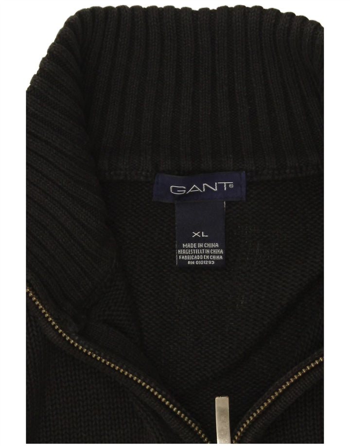 Ανδρικό πουλόβερ Gant Ζακέτα XL Μαύρο Λινό