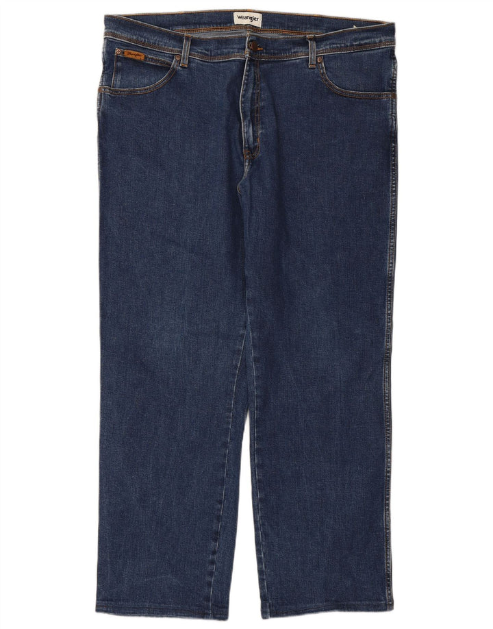 WRANGLER Ανδρικό Texas Straight Jeans W42 L29 Μπλε βαμβακερό