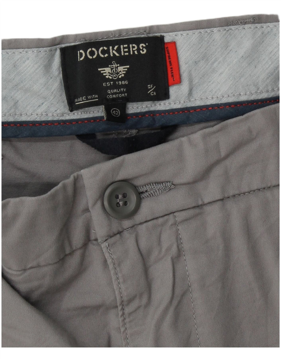 DOCKERS Ανδρικό σορτς Chino W42 2XL Γκρι βαμβακερό