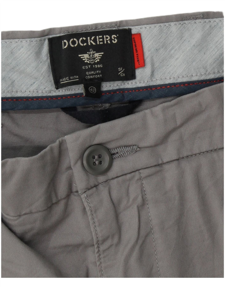 DOCKERS Ανδρικό σορτς Chino W42 2XL Γκρι βαμβακερό