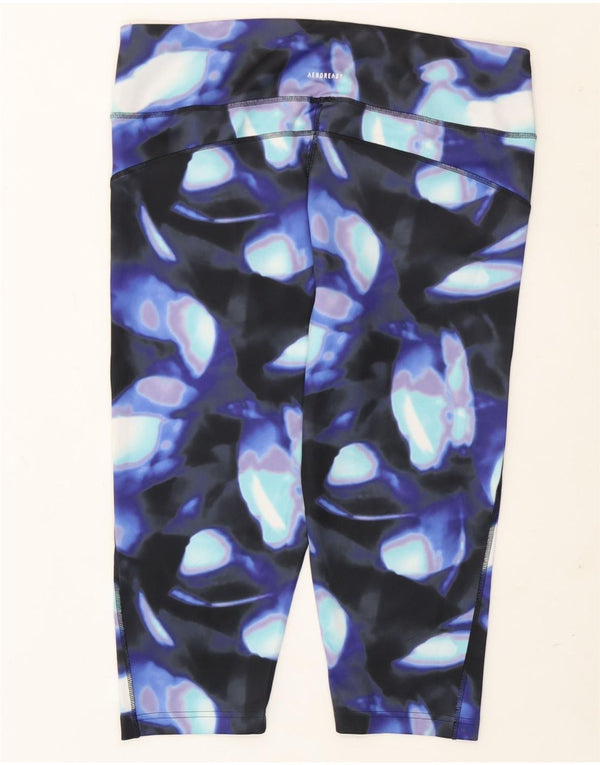Adidas Γυναικεία κολάν Aeroready Abstract Pattern UK 24/26 2XL Navy Blue