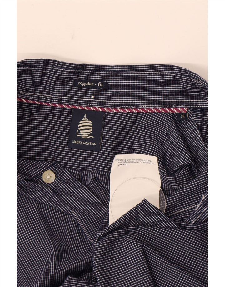 Ανδρικό πουκάμισο Marina Yachting Regular Fit Size 39 Medium Navy Blue Check