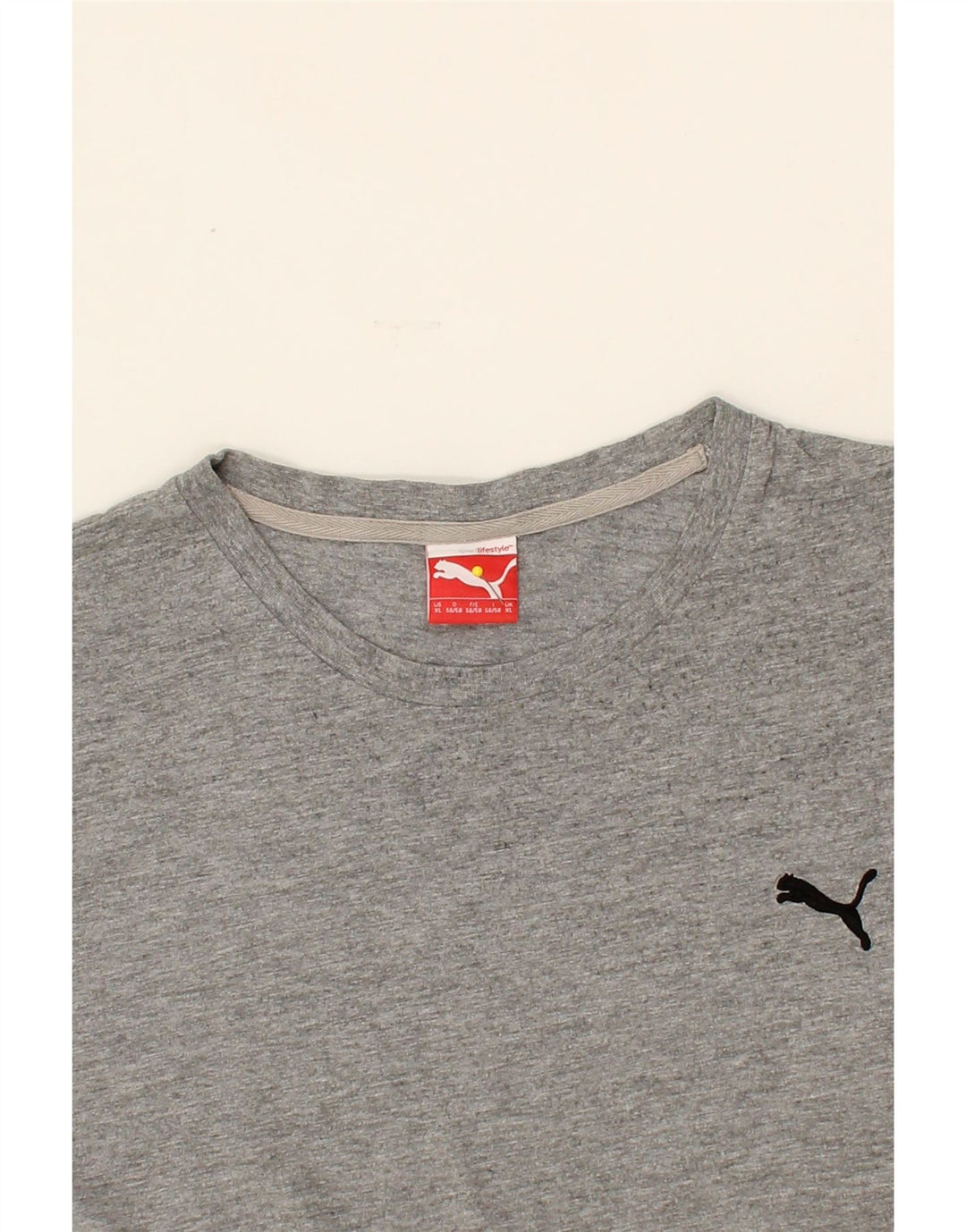 PUMA Mens T-Shirt Top XL Grey Flecked Cotton Vintage Puma and Second-Hand Puma from Messina Hembry 