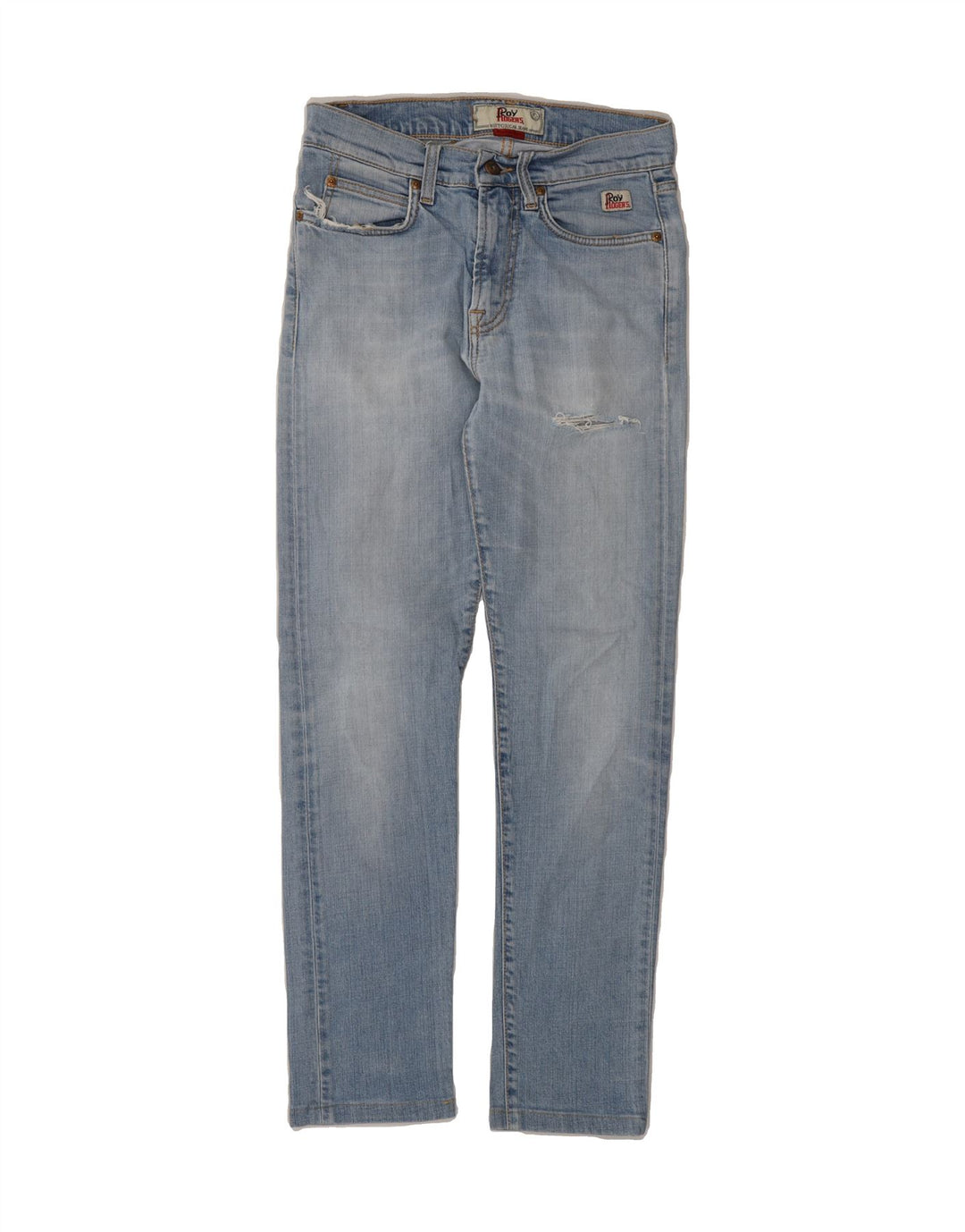 ROY ROGERS Womens Distressed Straight Jeans W28 L28 Blue Cotton Vintage Roy Rogers and Second-Hand Roy Rogers from Messina Hembry 