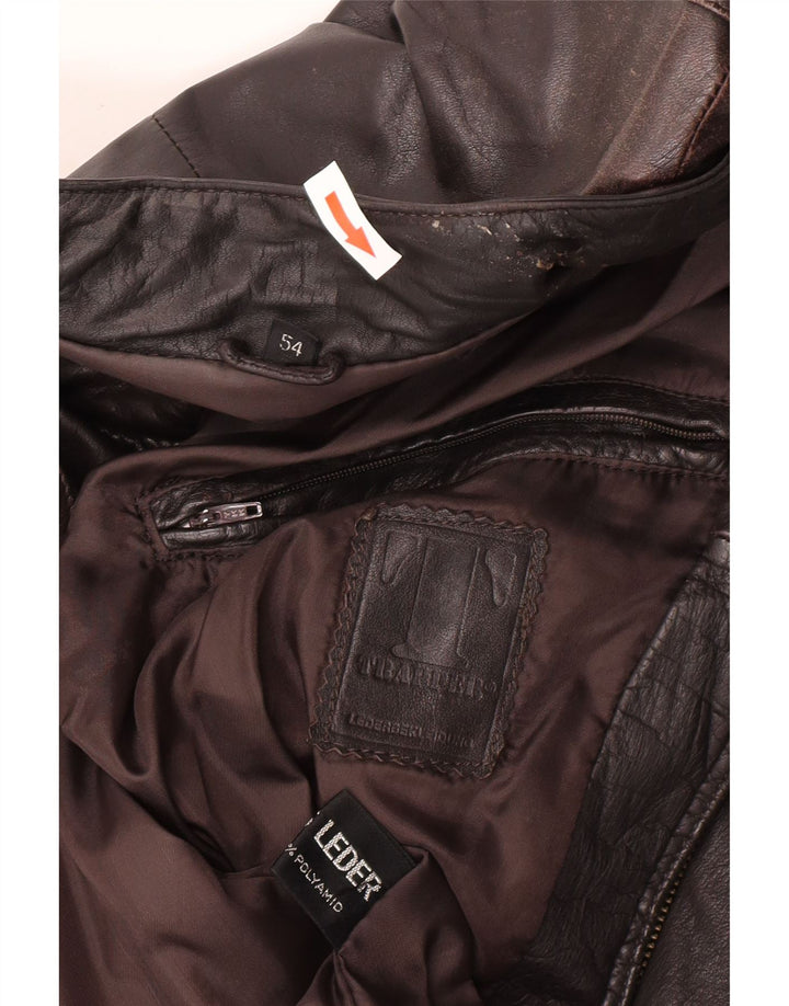 Trapper Ανδρικό Δερμάτινο Μπουφάν IT 54 2XL Καφέ Δερμάτινο
