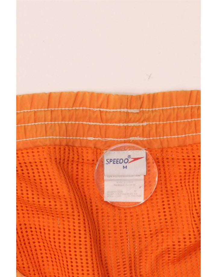 SPEEDO Mens Graphic Swimming Shorts Medium  Orange Polyester Vintage Speedo and Second-Hand Speedo from Messina Hembry 