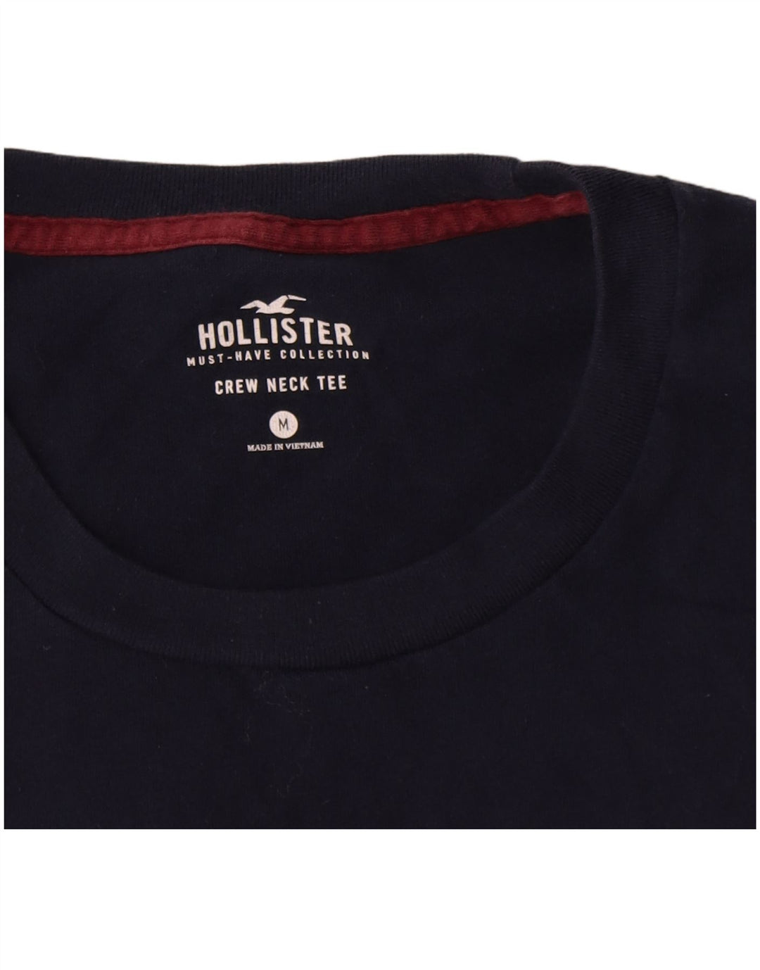Ανδρικό μπλουζάκι Hollister Top από μεσαίο μπλε ναυτικό βαμβακερό