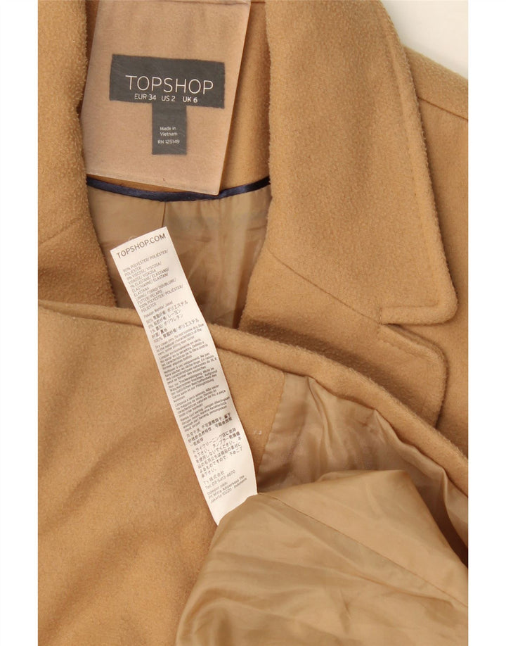 Topshop Γυναικείο Πανωφόρι UK 6 XS Μπεζ Πολυεστέρας