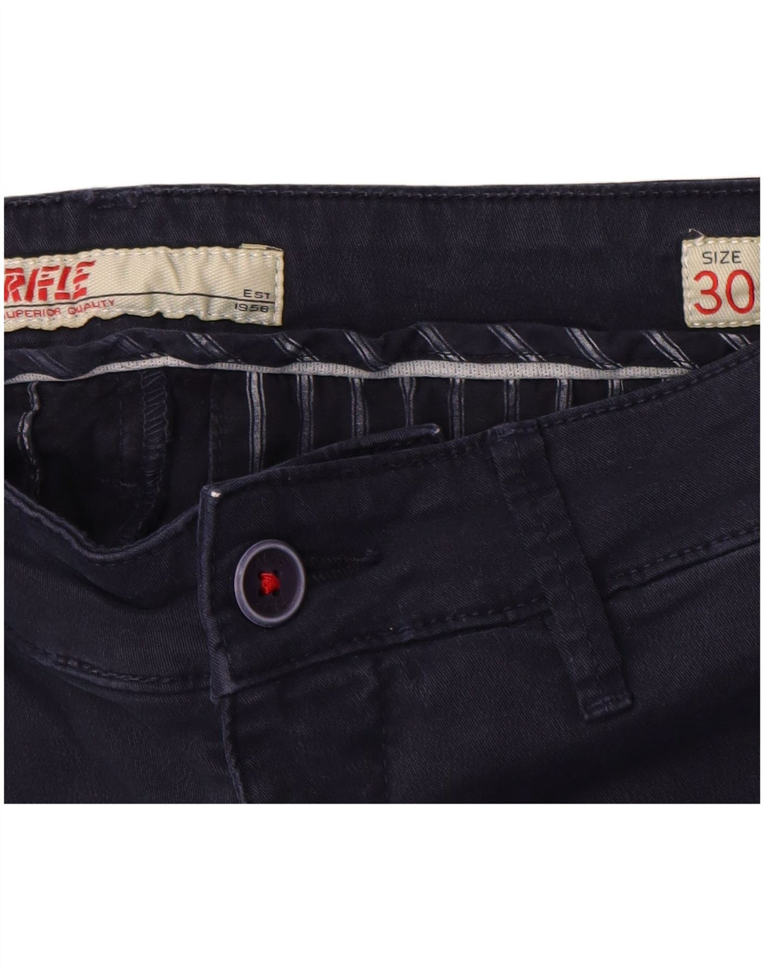 Rifle Ανδρικό Slim Παντελόνι Chino W30 L34 Navy Blue Cotton