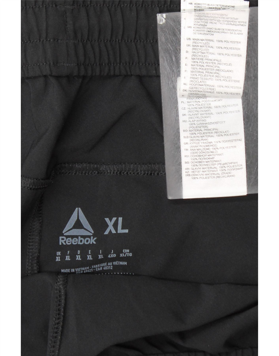 Ανδρικό αθλητικό σορτς Reebok XL μαύρο πολυεστέρα