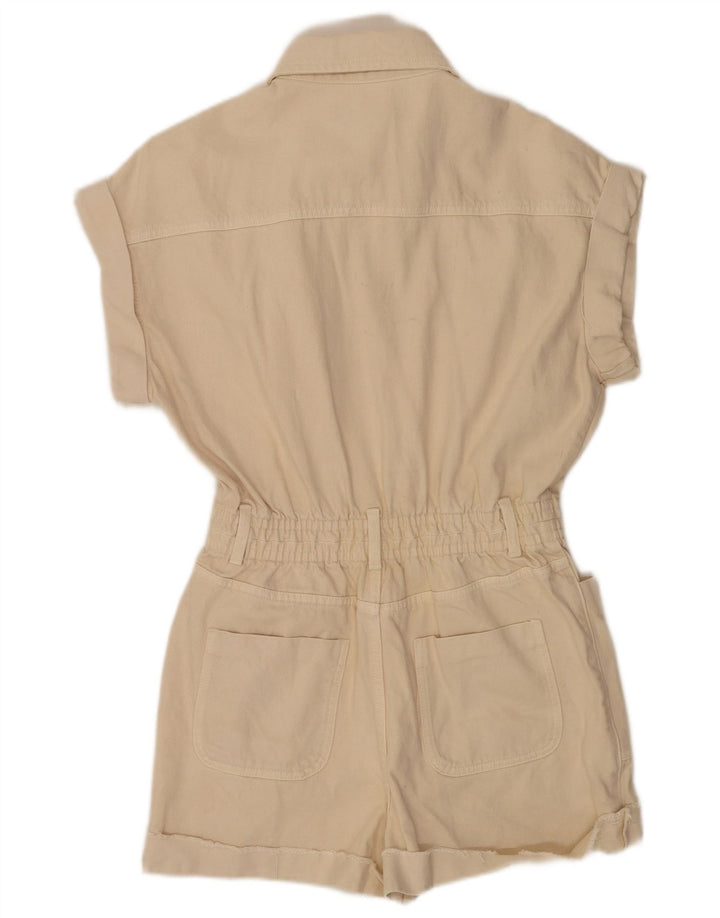 Zara Γυναικείο Τζιν Playsuit UK 14 Medium Beige