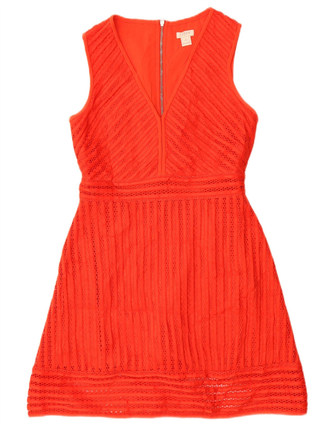J. Crew Γυναικείο Αμάνικο Φόρεμα A-Line US 2 XS Red Polyester
