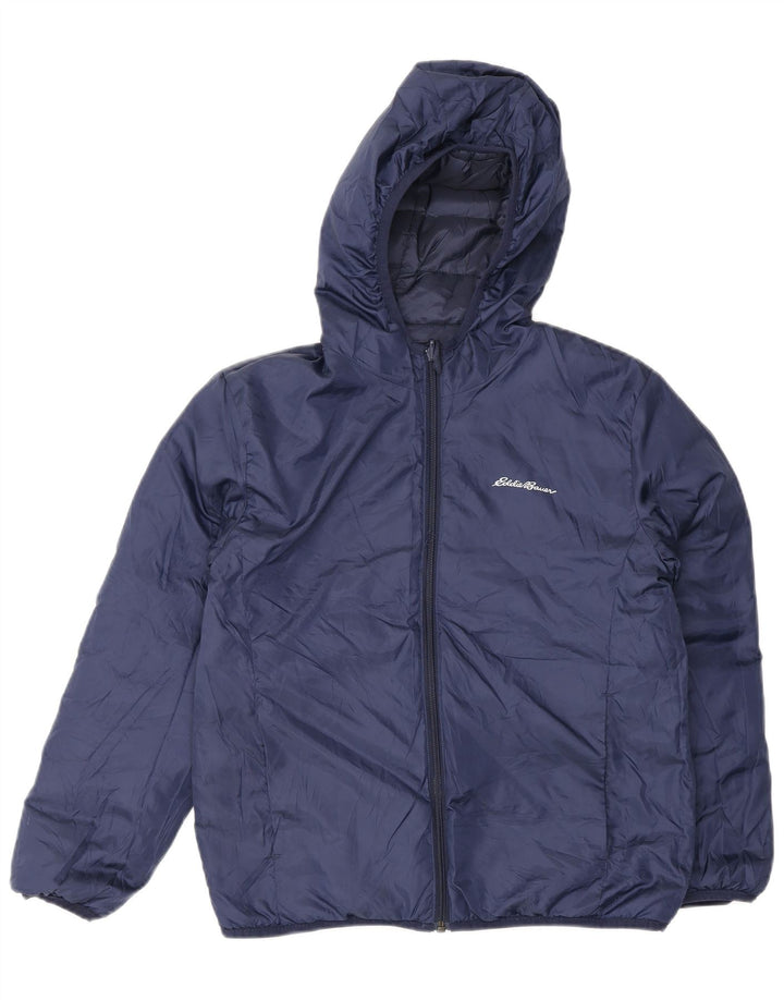 Μπουφάν Eddie Bauer Boys με κουκούλα με επένδυση 10-11 ετών Medium Navy Blue