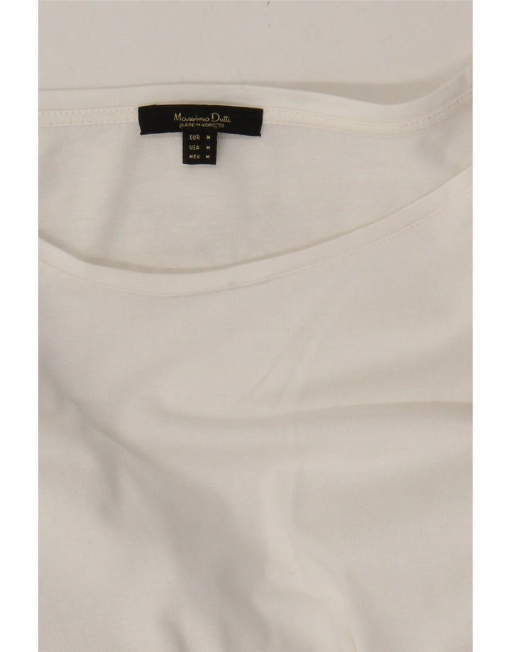 MASSIMO DUTTI Womens Top 3/4 Sleeve UK 14 Medium White Vintage Massimo Dutti and Second-Hand Massimo Dutti from Messina Hembry 