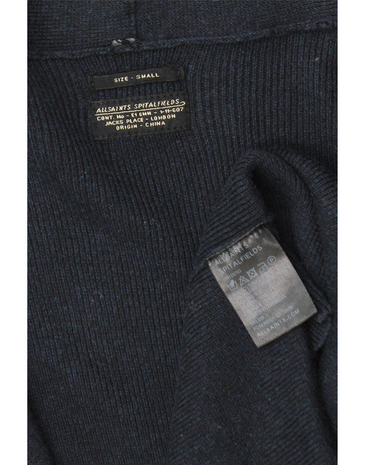 ALL SAINTS Γυναικεία ανοιχτή ζακέτα UK 10 Small Navy Blue Cotton