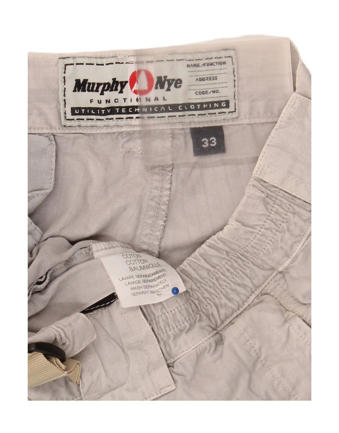 Murphy & Nye Mens Joggers Cargo Παντελόνι W33 L32 Γκρι βαμβακερό