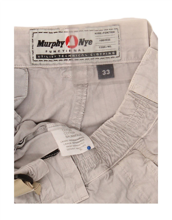 Murphy & Nye Mens Joggers Cargo Παντελόνι W33 L32 Γκρι βαμβακερό