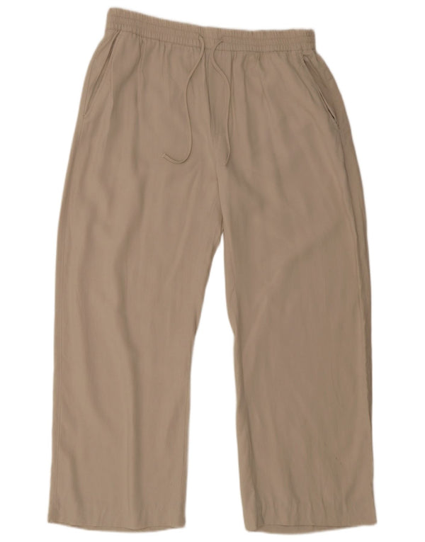 Zara Γυναικείο ίσιο παντελόνι XL W38 L28 Μπεζ Lyocell