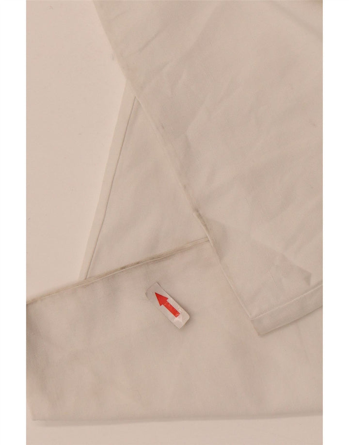 Alberto Aspesi Γυναικείο Μπλου Κοστούμι Παντελόνι IT 40 Small W27 L31 Λευκό