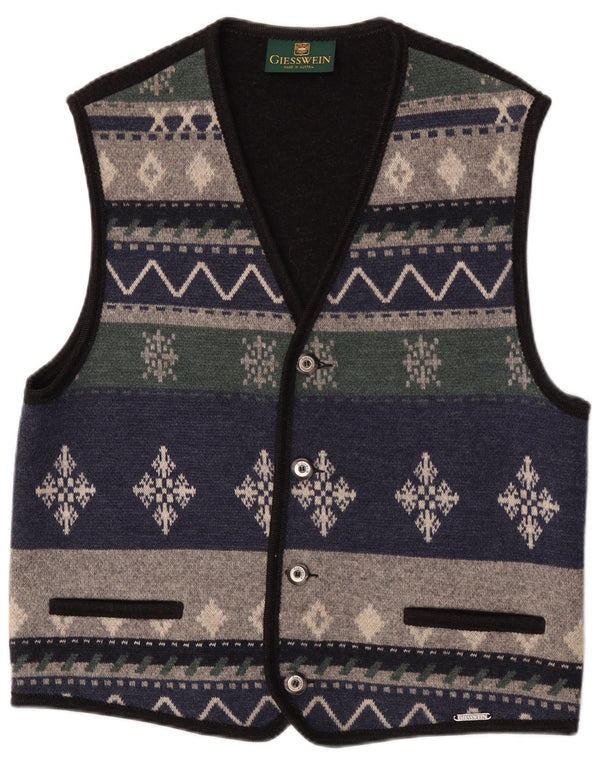 Giesswein Ανδρικό Αμάνικο Ζακέτα EU 58 2XL Navy Blue Fair Isle