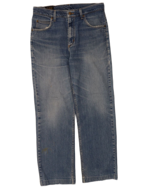 Lee Mens Straight Jeans W30 L28 Blue Cotton