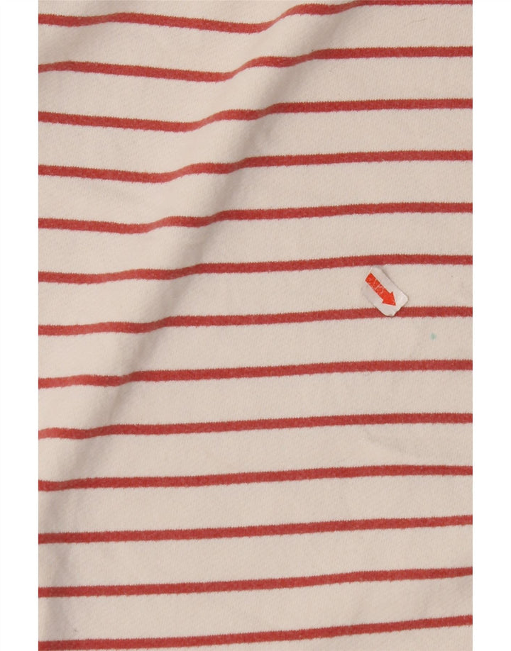 FAT FACE Γυναικείο τοπ μακρυμάνικο UK 8 Small Off White ριγέ βαμβακερό