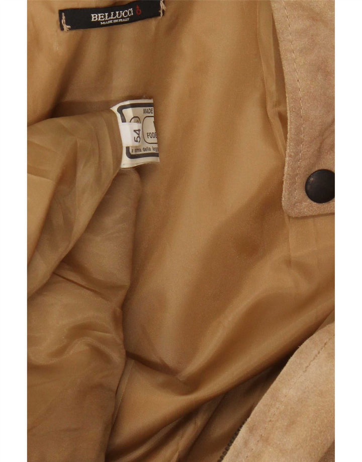 Bellucci Ανδρικό Suede Jacket IT 54 2XL Beige Leather