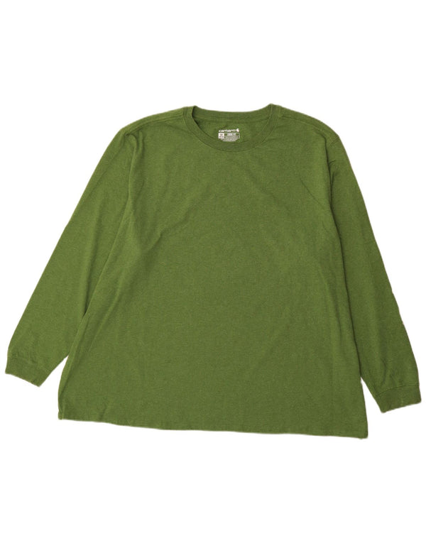 Carhartt Γυναικεία Loose Fit μακρυμάνικη μπλούζα UK 24/26 3XL πράσινο βαμβακερό