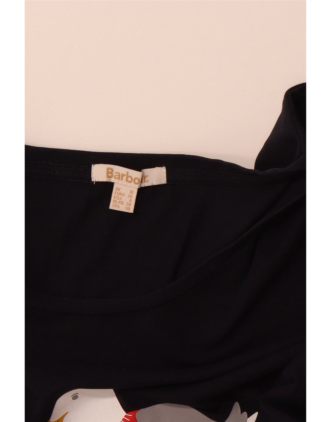 BARBOUR Γυναικείο τοπ μακρυμάνικο UK 10 Small Navy Blue Christmas