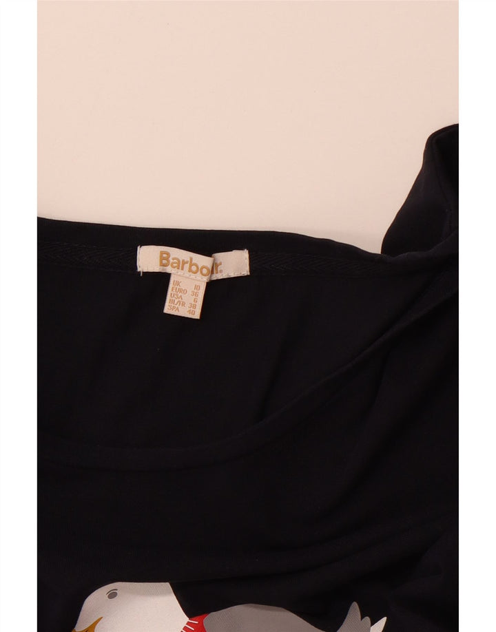 BARBOUR Γυναικείο τοπ μακρυμάνικο UK 10 Small Navy Blue Christmas