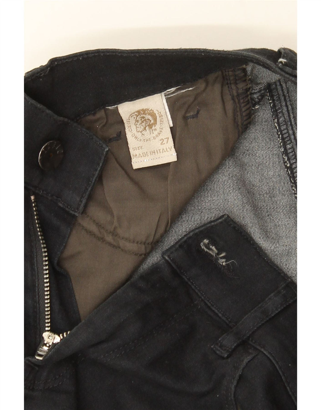 DIESEL Womens Slim Casual Trousers W27 L26 Black Vintage Diesel and Second-Hand Diesel from Messina Hembry 