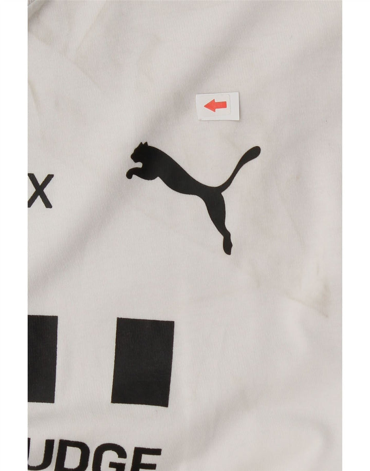 Ανδρικό γραφικό μπλουζάκι Puma, μεσαίο λευκό βαμβακερό