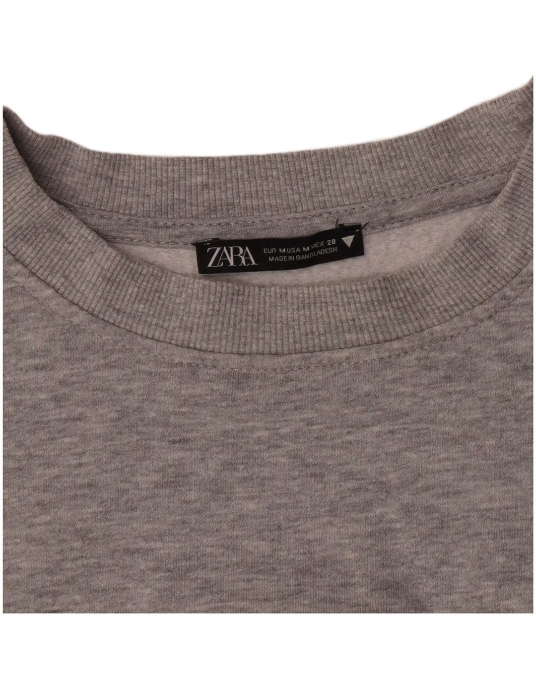 Zara Γυναικεία φούτερ Crop Jumper UK 12 Medium Grey