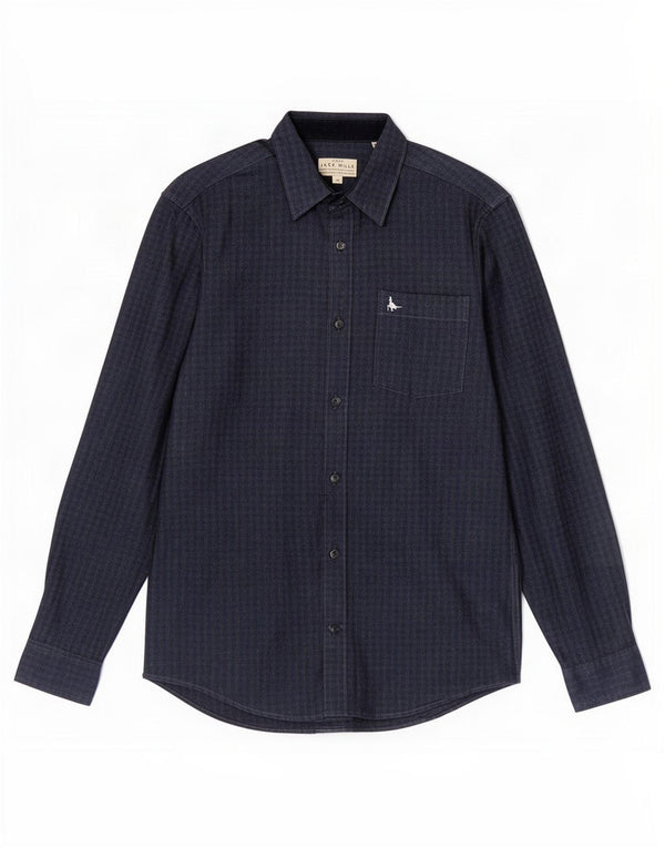 Ανδρικό πουκάμισο Jack Wills Slim Fit XS Navy Blue Gingham Cotton