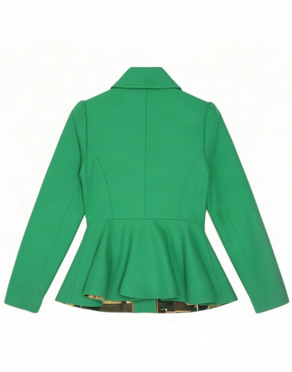 Ted Baker Γυναικείο Μπουφάν Μπλέιζερ Μέγεθος 0 2XS Πράσινο Μαλλί