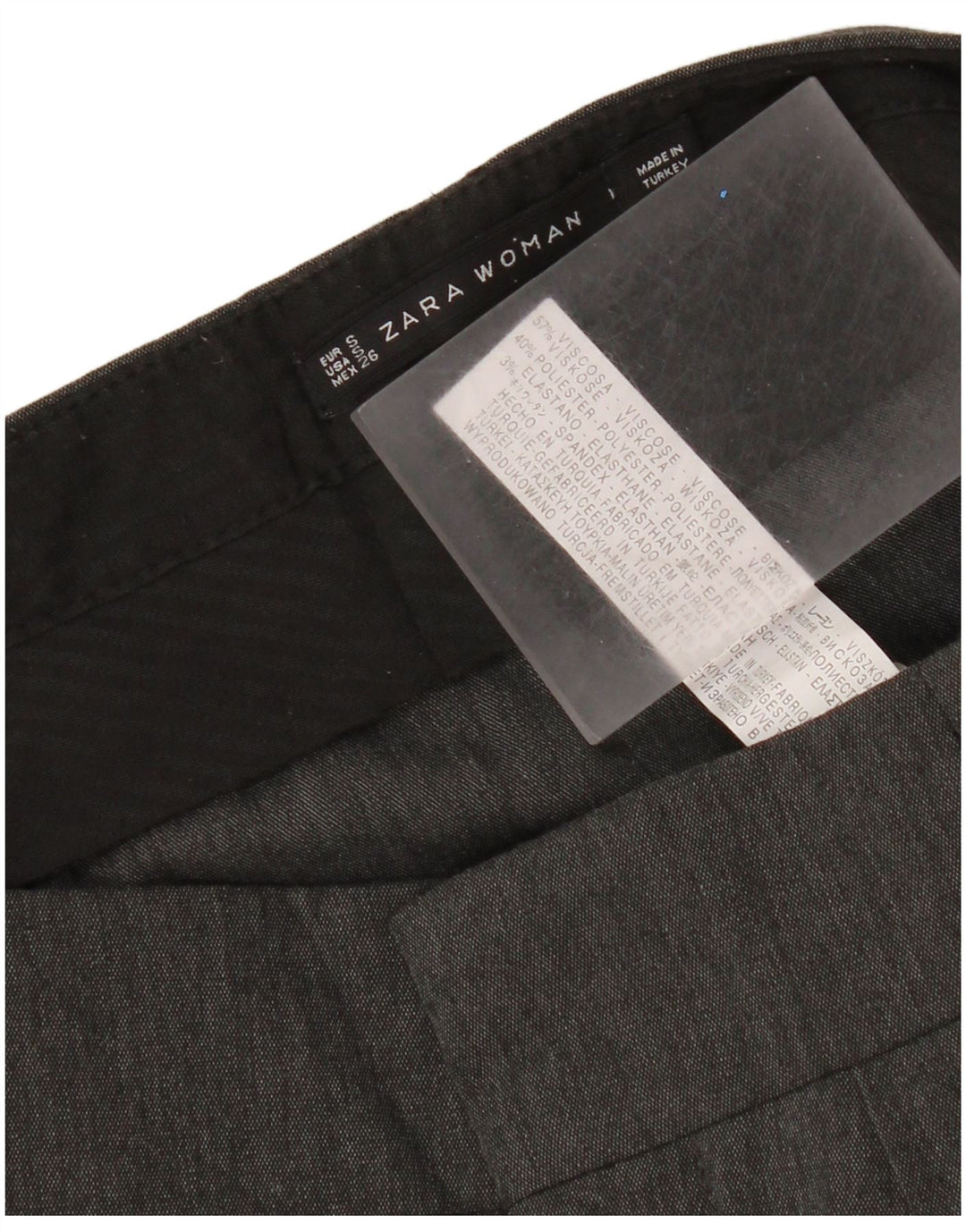 Zara Γυναικείο παντελόνι Capri Harem Μικρό W26 L20 Γκρι βισκόζη