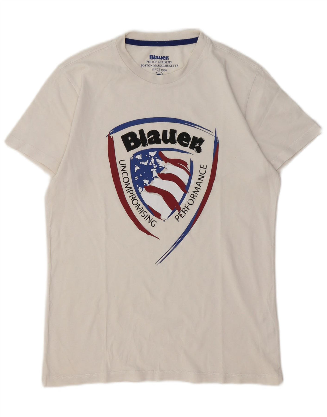Γραφικό T-Shirt για αγόρι BLAUER Τοπ 13-14 ετών Λευκό βαμβακερό