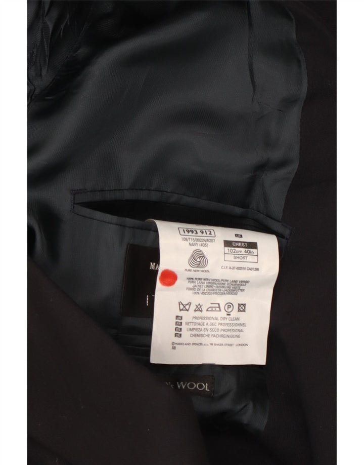 Marks & Spencer Ανδρικό σακάκι με διπλό στήθος UK 40 Medium Navy Blue