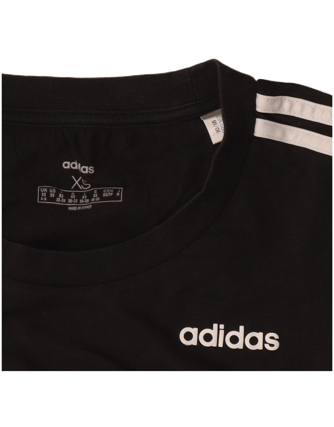 Adidas Γυναικείο T-Shirt Top UK 4/6 XS Μαύρο