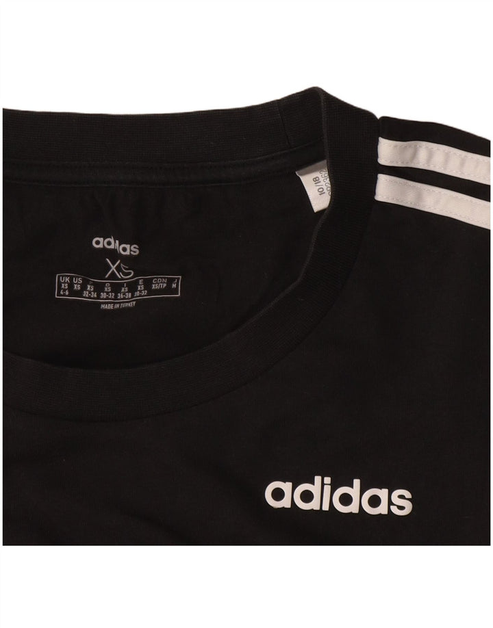 Adidas Γυναικείο T-Shirt Top UK 4/6 XS Μαύρο