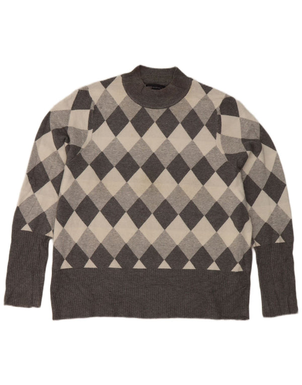 Marks & Spencer Γυναικείο πουλόβερ με λαιμό χελώνα UK 22 3XL Γκρι