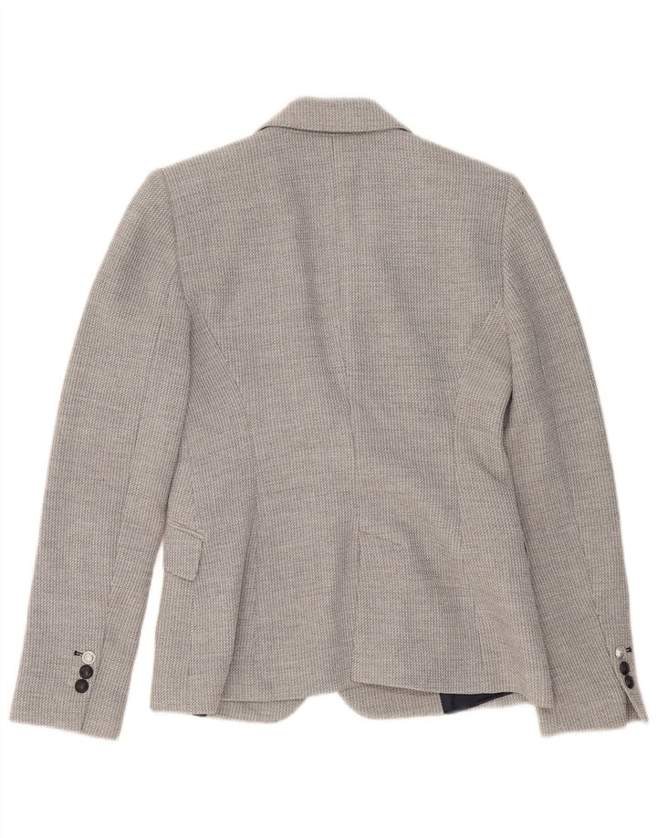 Zara Γυναικείο μπουφάν blazer UK 10 Small Grey Viscose