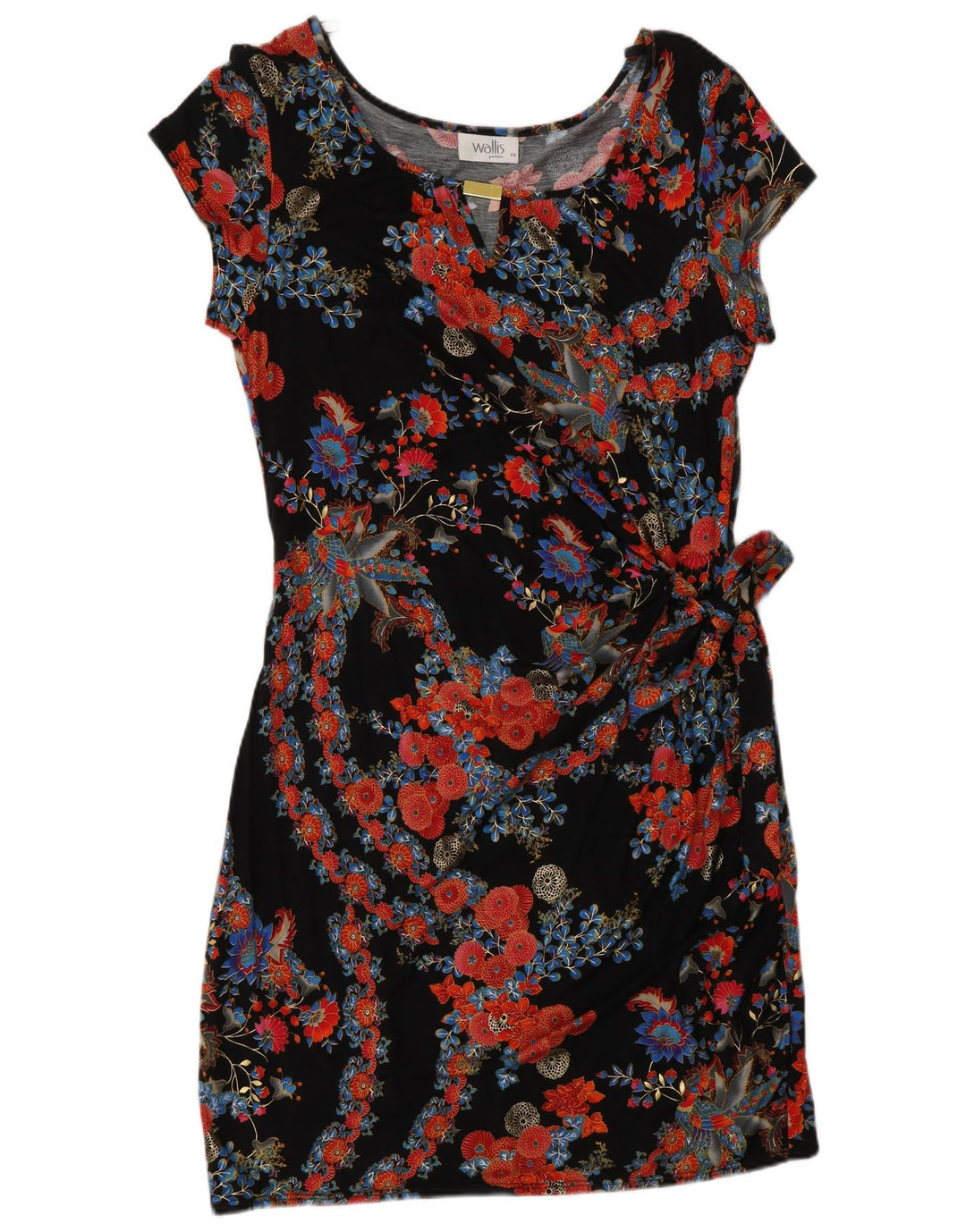 Wallis Γυναικείο Wrap Dress UK 16 Μεγάλη πολύχρωμη φλοράλ βισκόζη
