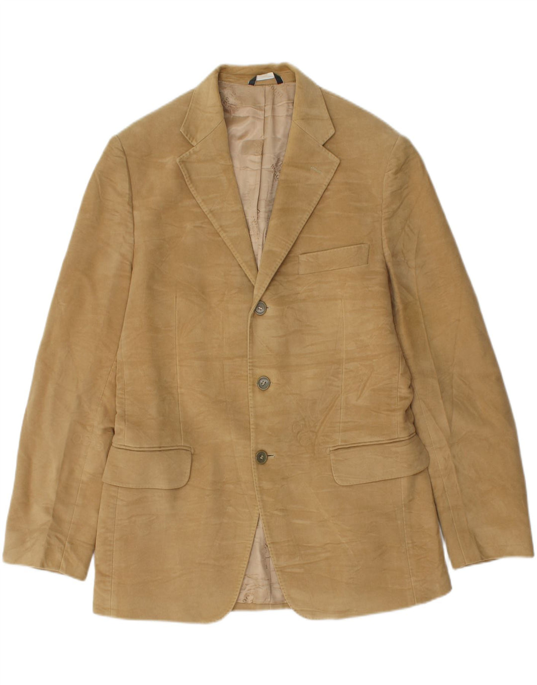 Boggi Ανδρικό Μπουφάν Blazer 3 Κουμπιών IT 50 Μεγάλο Μπεζ Βαμβακερό