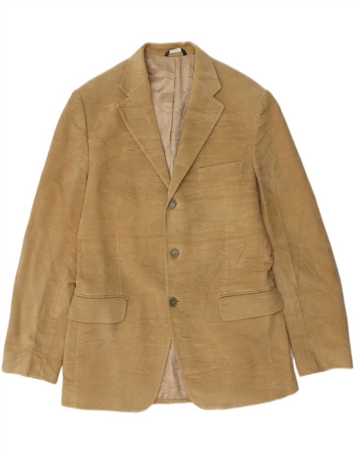 Boggi Ανδρικό Μπουφάν Blazer 3 Κουμπιών IT 50 Μεγάλο Μπεζ Βαμβακερό