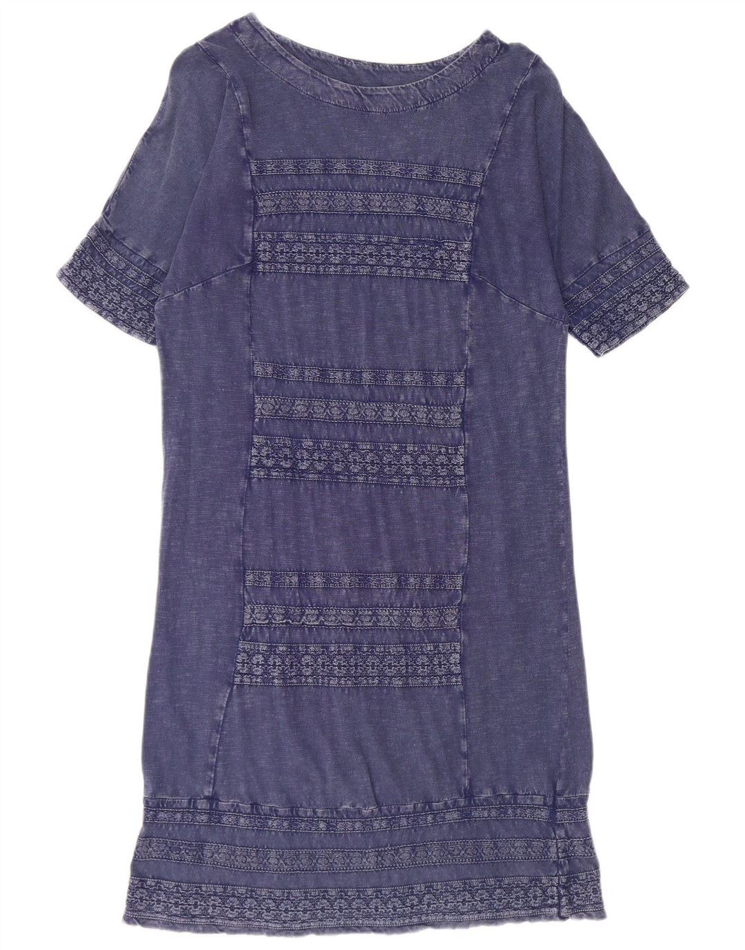 White Stuff Γυναικείο φόρεμα Shift UK 12 Medium Navy Blue βαμβακερό