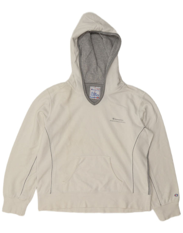 Champion Womens Heritage Classics Hoodie Jumper UK 18 XL Λευκό βαμβακερό